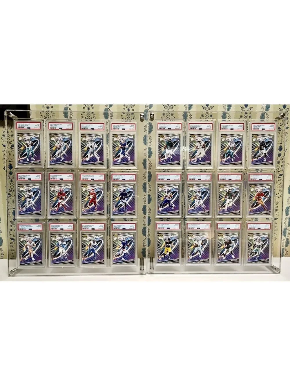 2023 Panini Supernova NFL Complete 24 Card Football Set PSA 10 Gem & Display